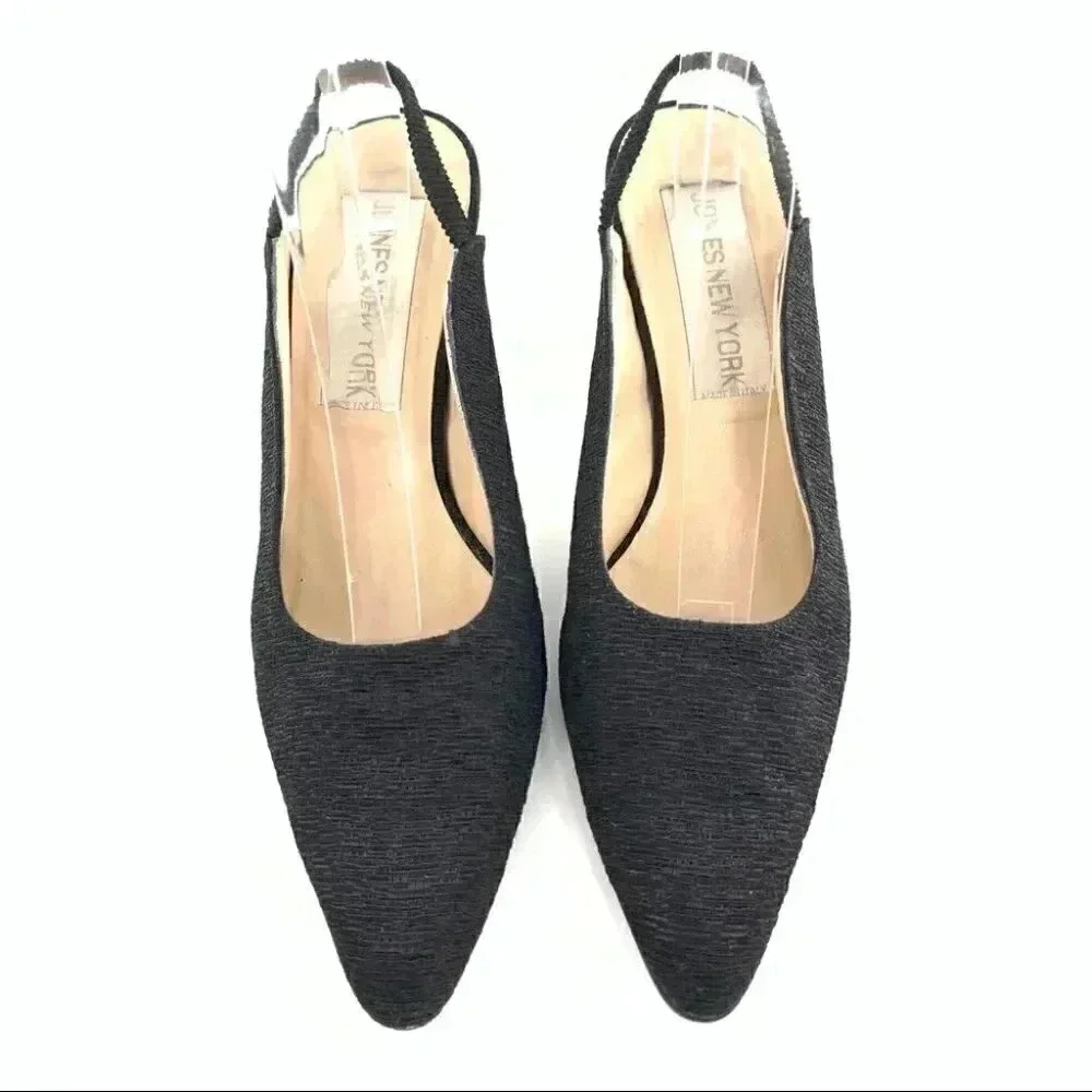 Jones New York heels size 7 AA black formal mother of the bride 80s 90s vintage